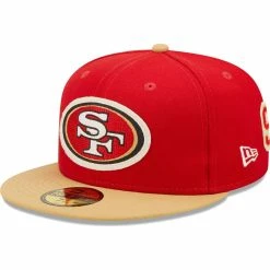 New Era Men's Scarlet/Gold San Francisco 49ers Super Bowl XXIX Letterman 59FIFTY Fitted Hat 9 New Era Men's Scarlet/Gold San Francisco 49ers Super Bowl XXIX Letterman 59FIFTY Fitted Hat -Fanatics DSCO1153022306 GOLDRE ALT3