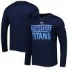 New Era Men's Navy Tennessee Titans Combine Authentic Offsides Long Sleeve T-Shirt