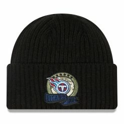 New Era Men's Black Tennessee Titans 2022 Salute To Service Knit Hat