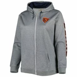 Profile Women's Heather Charcoal Chicago Bears Plus Size Fleece Full-Zip Hoodie Jacket 8 Profile Women's Heather Charcoal Chicago Bears Plus Size Fleece Full-Zip Hoodie Jacket -Fanatics DSCO1153023270 4135 ALT2