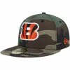 New Era Men's Camo Cincinnati Bengals Woodland Logo 59FIFTY Fitted Hat -Fanatics DSCO1153023331 BGrd