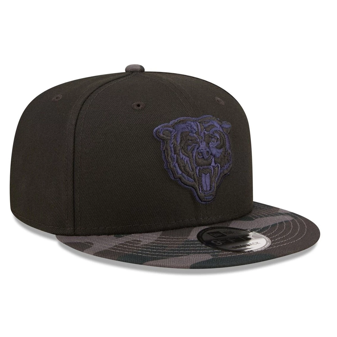 New Era Men's Black Chicago Bears Camo Vizor 9FIFTY Snapback Hat 6 New Era Men's Black Chicago Bears Camo Vizor 9FIFTY Snapback Hat - Image 4