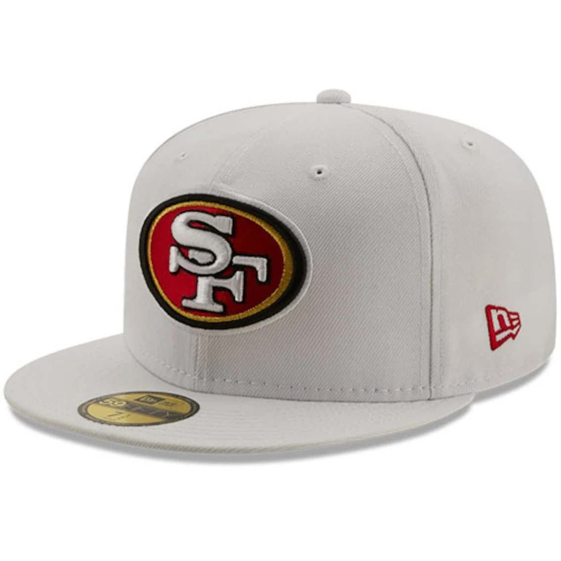 New Era Men's White San Francisco 49ers 1999 Pro Bowl Patch Red Undervisor 59FIFY Fitted Hat 6 New Era Men's White San Francisco 49ers 1999 Pro Bowl Patch Red Undervisor 59FIFY Fitted Hat - Image 4
