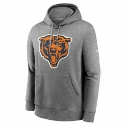 Nike Men's Heathered Gray Chicago Bears Rewind Club Fleece Pullover Hoodie -Fanatics DSCO1153023870 1927 ALT2