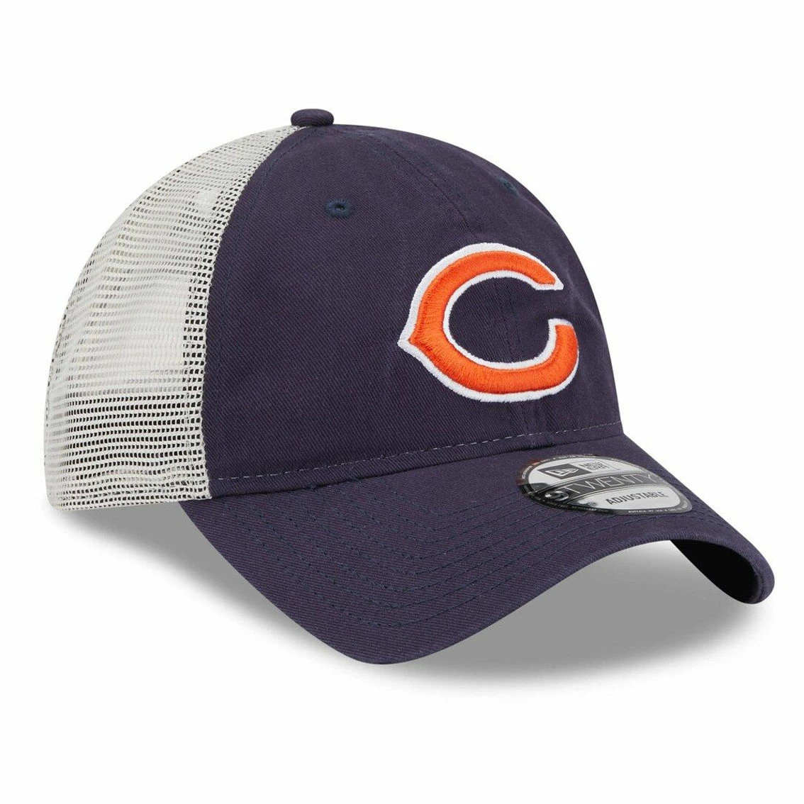 Men's New Era Navy/Natural Chicago Bears Loyal 9TWENTY Trucker Snapback Hat 6 Men's New Era Navy/Natural Chicago Bears Loyal 9TWENTY Trucker Snapback Hat - Image 4