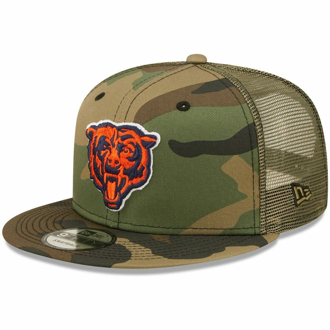 Men's New Era Camo/Olive Chicago Bears Logo Trucker 9FIFTY Snapback Hat 3 Men's New Era Camo/Olive Chicago Bears Logo Trucker 9FIFTY Snapback Hat
