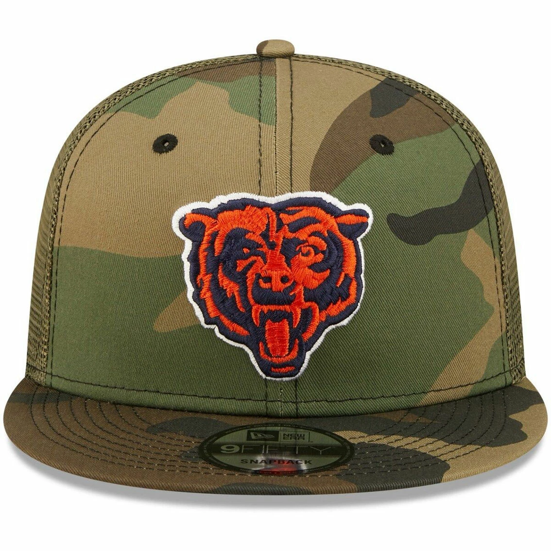 Men's New Era Camo/Olive Chicago Bears Logo Trucker 9FIFTY Snapback Hat 5 Men's New Era Camo/Olive Chicago Bears Logo Trucker 9FIFTY Snapback Hat - Image 3