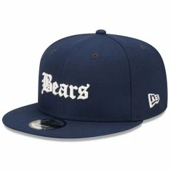 Men's New Era Navy Chicago Bears Gothic Script 9FIFTY Snapback Hat