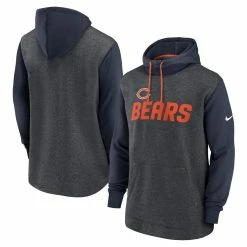 Nike Men's Heathered Charcoal/Navy Chicago Bears Surrey Legacy Pullover Hoodie
