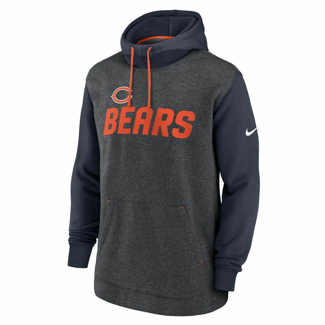 Nike Men's Heathered Charcoal/Navy Chicago Bears Surrey Legacy Pullover Hoodie 5 Nike Men's Heathered Charcoal/Navy Chicago Bears Surrey Legacy Pullover Hoodie - Image 3