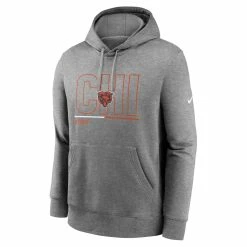 Nike Men's Heathered Gray Chicago Bears City Code Club Fleece Pullover Hoodie 8 Nike Men's Heathered Gray Chicago Bears City Code Club Fleece Pullover Hoodie -Fanatics DSCO1153024933 1927 ALT2
