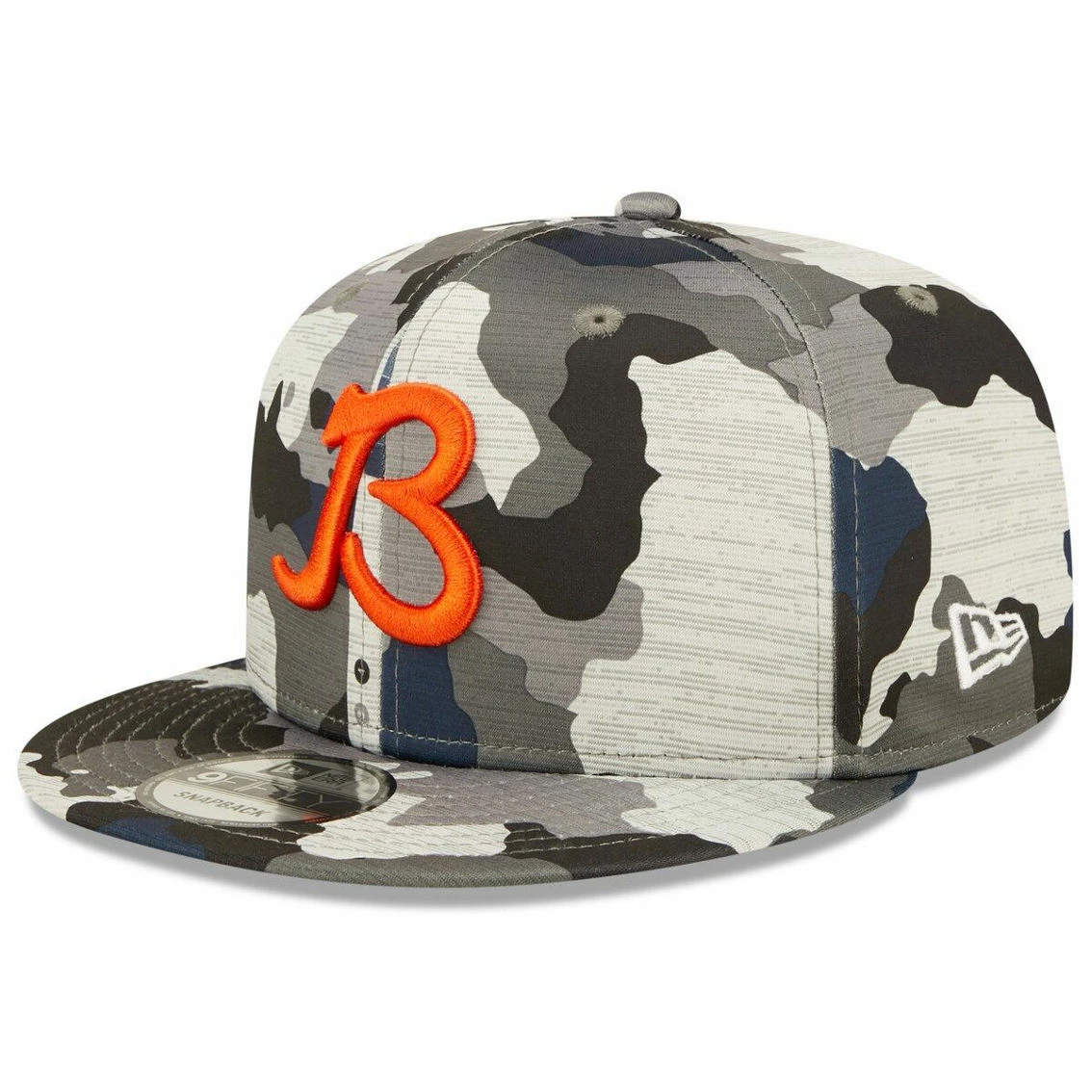 New Era Men's Camo Chicago Bears 2022 NFL Training Camp Official Script 9FIFTY Snapback Adjustable Hat 3 New Era Men's Camo Chicago Bears 2022 NFL Training Camp Official Script 9FIFTY Snapback Adjustable Hat