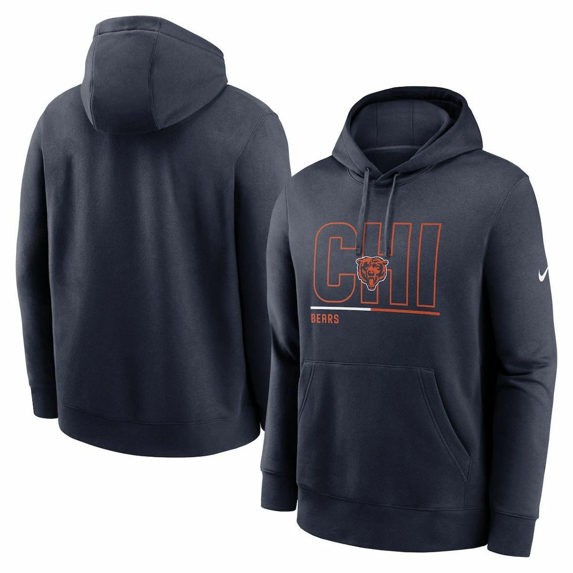 Men's Nike Navy Chicago Bears City Code Club Fleece Pullover Hoodie 3 Men's Nike Navy Chicago Bears City Code Club Fleece Pullover Hoodie