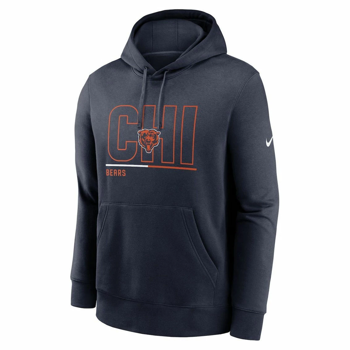 Men's Nike Navy Chicago Bears City Code Club Fleece Pullover Hoodie 5 Men's Nike Navy Chicago Bears City Code Club Fleece Pullover Hoodie - Image 3