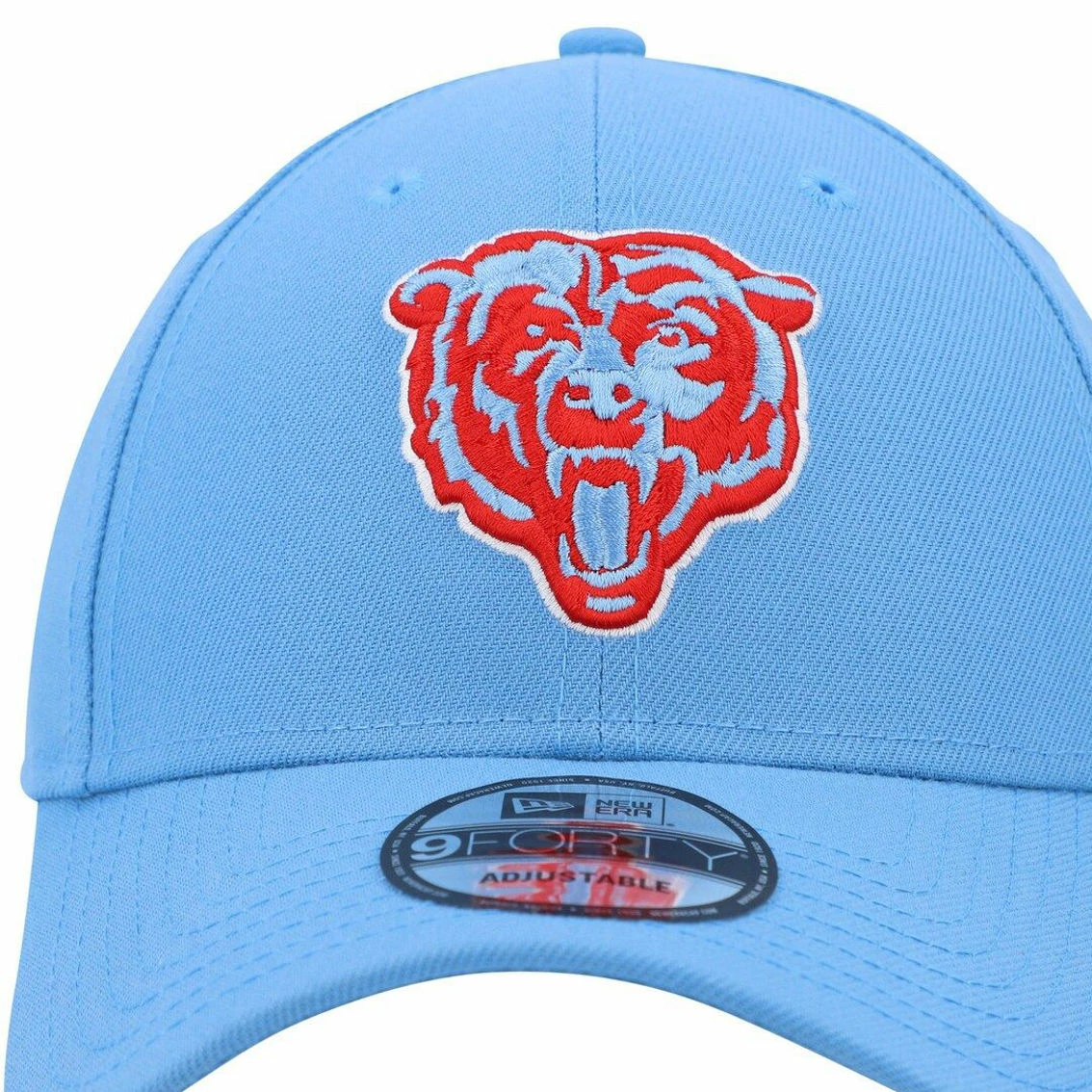 Men's New Era Light Blue Chicago Bears Head The League 9FORTY Adjustable Hat 5 Men's New Era Light Blue Chicago Bears Head The League 9FORTY Adjustable Hat - Image 3