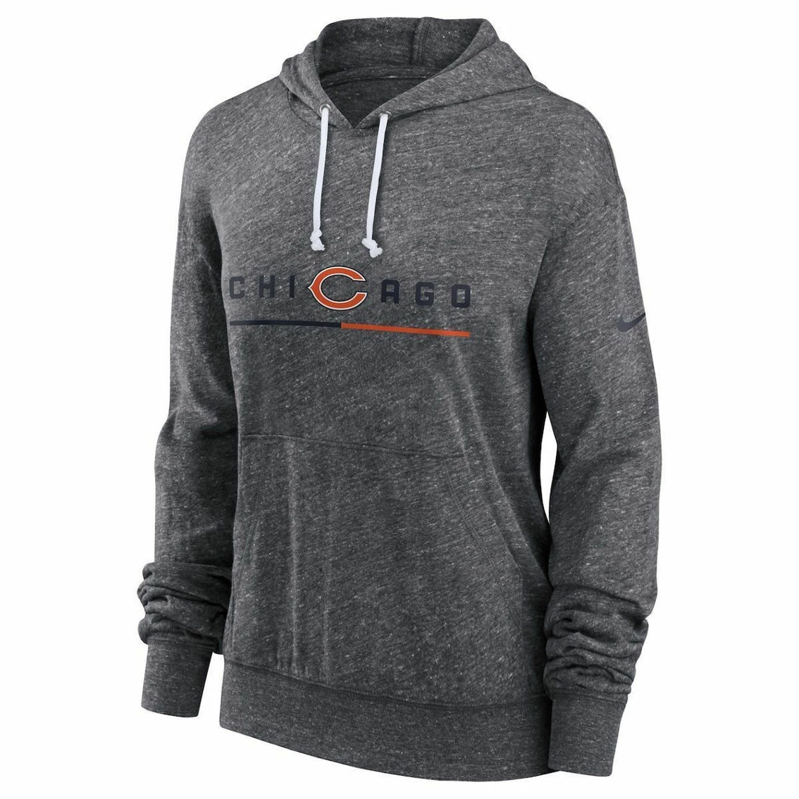 Nike Women's Heathered Charcoal Chicago Bears Team Spirit Gym Vintage Pullover Hoodie 5 Nike Women's Heathered Charcoal Chicago Bears Team Spirit Gym Vintage Pullover Hoodie - Image 3