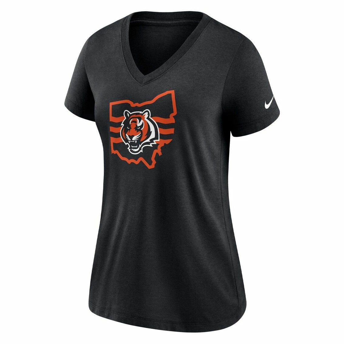 Nike Women's Black Cincinnati Bengals Hometown Collection Tri-Blend V-Neck T-Shirt 5 Nike Women's Black Cincinnati Bengals Hometown Collection Tri-Blend V-Neck T-Shirt - Image 3