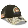 New Era Men's Black/Camo Chicago Bears 2022 Salute To Service 9FORTY Snapback Trucker Hat 2 New Era Men's Black/Camo Chicago Bears 2022 Salute To Service 9FORTY Snapback Trucker Hat -Fanatics DSCO1153026201 1007