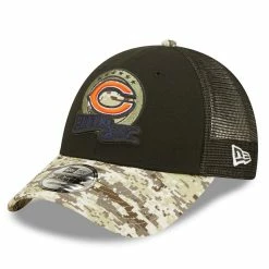 New Era Men's Black/Camo Chicago Bears 2022 Salute To Service 9FORTY Snapback Trucker Hat 9 New Era Men's Black/Camo Chicago Bears 2022 Salute To Service 9FORTY Snapback Trucker Hat -Fanatics DSCO1153026201 1007 ALT3