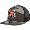 New Era Men's Camo/Black Cincinnati Bengals Woodland Trucker 2.0 9FIFTY Snapback Hat -Fanatics DSCO1153026372 4273