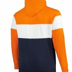 New Era Men's Orange/Navy Chicago Bears Big & Tall Throwback Colorblock Fleece Raglan Pullover Hoodie 9 New Era Men's Orange/Navy Chicago Bears Big & Tall Throwback Colorblock Fleece Raglan Pullover Hoodie -Fanatics DSCO1153027179 ANGEBL ALT3