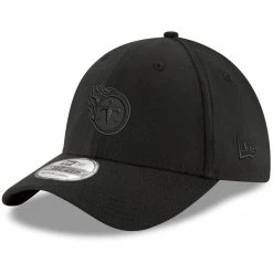 New Era Men's Black Tennessee Titans Logo 39THIRTY Flex Hat