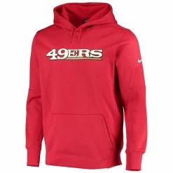 Nike Men's Scarlet San Francisco 49ers Wordmark Performance Pullover Hoodie -Fanatics DSCO1153027522 2946 ALT2