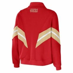 WEAR By Erin Andrews Women's Scarlet San Francisco 49ers Plus Size Yarn Dye Stripe Full-Zip Jacket 9 WEAR By Erin Andrews Women's Scarlet San Francisco 49ers Plus Size Yarn Dye Stripe Full-Zip Jacket -Fanatics DSCO1153027721 2946 ALT3