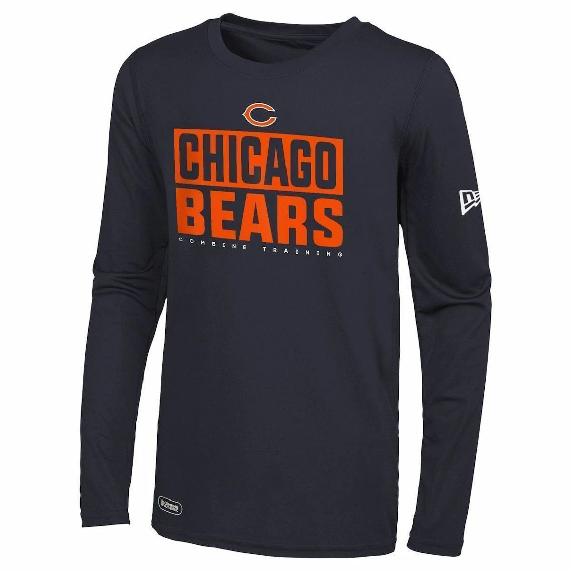 Men's New Era Navy Chicago Bears Combine Authentic Offsides Long Sleeve T-Shirt 3 Men's New Era Navy Chicago Bears Combine Authentic Offsides Long Sleeve T-Shirt