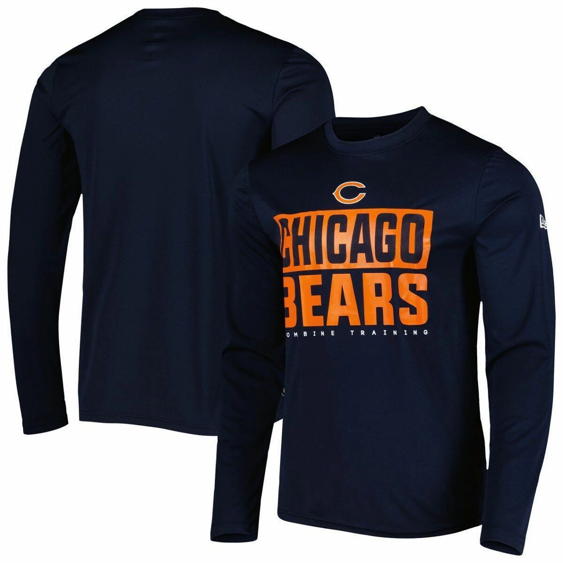 Men's New Era Navy Chicago Bears Combine Authentic Offsides Long Sleeve T-Shirt 4 Men's New Era Navy Chicago Bears Combine Authentic Offsides Long Sleeve T-Shirt - Image 2