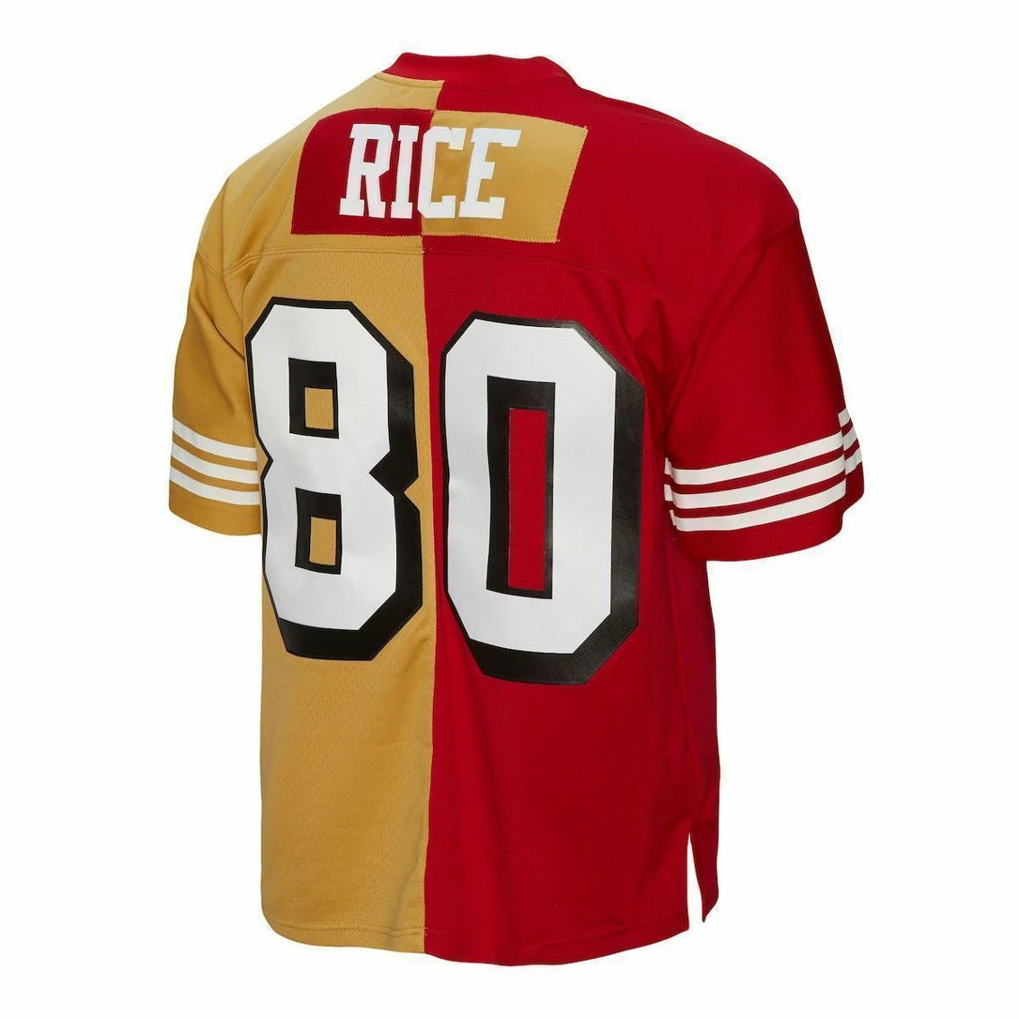 Mitchell & Ness Men's Jerry Rice Scarlet/Gold San Francisco 49ers 1994 Split Legacy Replica Jersey 6 Mitchell & Ness Men's Jerry Rice Scarlet/Gold San Francisco 49ers 1994 Split Legacy Replica Jersey - Image 4