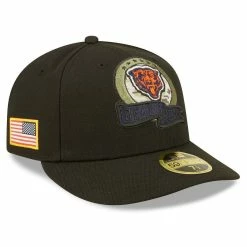 New Era Men's Black Chicago Bears 2022 Salute To Service Low 59FIFTY Fitted Hat