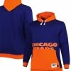 Mitchell & Ness Men's Navy/Orange Chicago Bears Big & Tall Big Face Pullover Hoodie