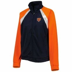 G-III 4Her By Carl Banks Women's Navy/Orange Chicago Bears Confetti Raglan Full-Zip Track Jacket 8 G-III 4Her By Carl Banks Women's Navy/Orange Chicago Bears Confetti Raglan Full-Zip Track Jacket -Fanatics DSCO1153146318 ANGEBL ALT2