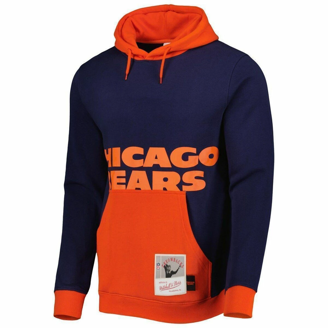 Mitchell & Ness Men's Navy Chicago Bears Big Face 5.0 Pullover Hoodie 5 Mitchell & Ness Men's Navy Chicago Bears Big Face 5.0 Pullover Hoodie - Image 3
