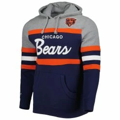 Men's Mitchell & Ness Navy/Heathered Gray Chicago Bears Head Coach Pullover Hoodie 8 Men's Mitchell & Ness Navy/Heathered Gray Chicago Bears Head Coach Pullover Hoodie -Fanatics DSCO1153146594 1320 ALT2