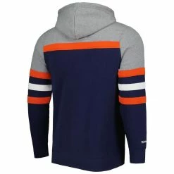 Men's Mitchell & Ness Navy/Heathered Gray Chicago Bears Head Coach Pullover Hoodie 9 Men's Mitchell & Ness Navy/Heathered Gray Chicago Bears Head Coach Pullover Hoodie -Fanatics DSCO1153146594 1320 ALT3