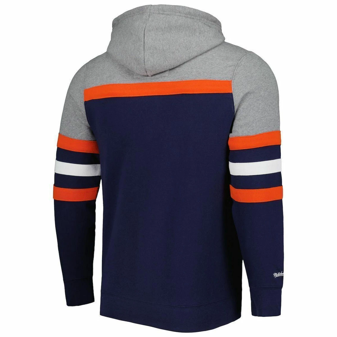 Men's Mitchell & Ness Navy/Heathered Gray Chicago Bears Head Coach Pullover Hoodie 6 Men's Mitchell & Ness Navy/Heathered Gray Chicago Bears Head Coach Pullover Hoodie - Image 4