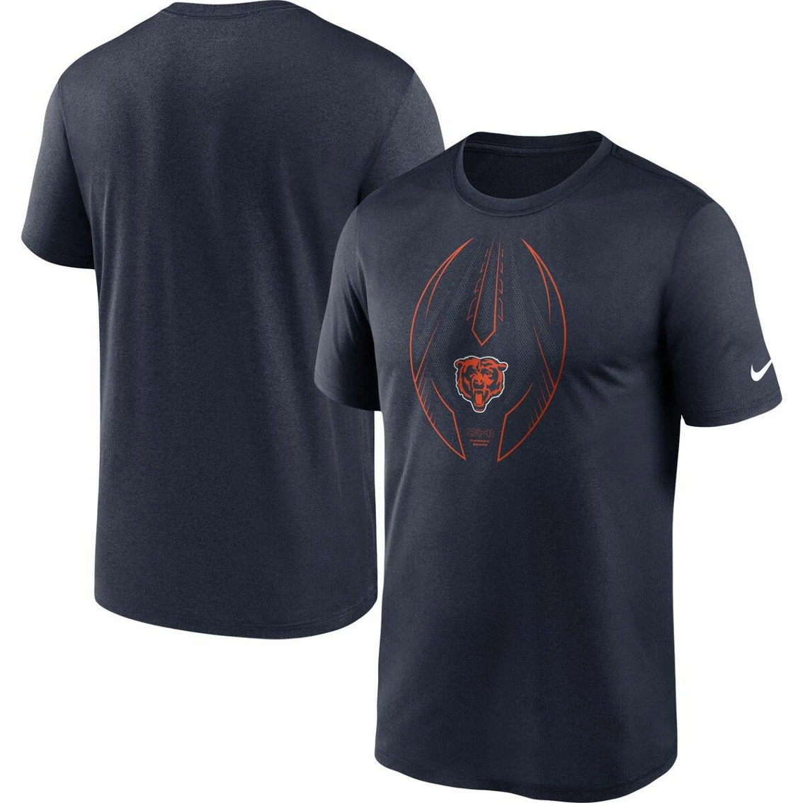 Nike Men's Navy Chicago Bears Team Legend Icon Performance T-Shirt 4 Nike Men's Navy Chicago Bears Team Legend Icon Performance T-Shirt - Image 2