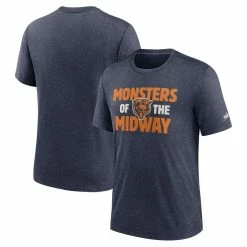 Nike Men's Heathered Navy Chicago Bears Local Tri-Blend T-Shirt