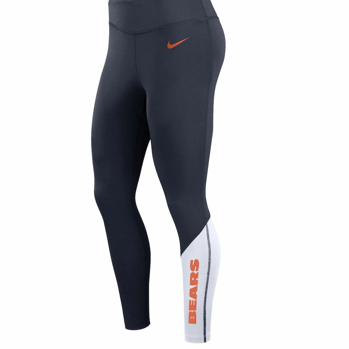 Women's Nike Navy/White Chicago Bears 7/8 Performance Leggings 5 Women's Nike Navy/White Chicago Bears 7/8 Performance Leggings - Image 3