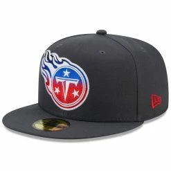 New Era Men's Graphite Tennessee Titans Color Dim 59FIFTY Fitted Hat