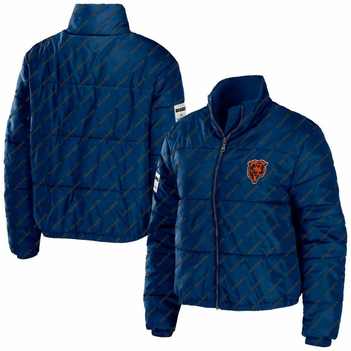 WEAR By Erin Andrews Women's Navy Chicago Bears Puffer Full-Zip Jacket 3 WEAR By Erin Andrews Women's Navy Chicago Bears Puffer Full-Zip Jacket