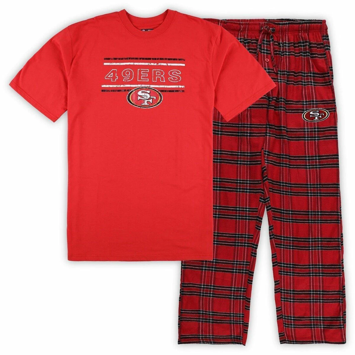 Concepts Sport Men's Scarlet/Black San Francisco 49ers Big & Tall Flannel Sleep Set 4 Concepts Sport Men's Scarlet/Black San Francisco 49ers Big & Tall Flannel Sleep Set - Image 2