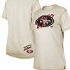 New Era Women's Cream San Francisco 49ers Split T-Shirt 1 New Era Women's Cream San Francisco 49ers Split T-Shirt -Fanatics DSCO1153341975 6662