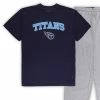 Concepts Sport Men's Navy/Heather Gray Tennessee Titans Big & Tall T-Shirt & Pajama Pants Sleep Set 2 Concepts Sport Men's Navy/Heather Gray Tennessee Titans Big & Tall T-Shirt & Pajama Pants Sleep Set -Fanatics DSCO1153342417 1320