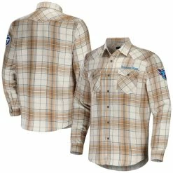 NFL X Darius Rucker Collection By Fanatics Men's Tan Tennessee Titans Flannel Long Sleeve Button-Up Shirt 5 NFL X Darius Rucker Collection By Fanatics Men's Tan Tennessee Titans Flannel Long Sleeve Button-Up Shirt -Fanatics DSCO1153403375 3471