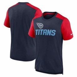Nike Men's Heathered Navy/Heathered Red Tennessee Titans Color Block Team Name T-Shirt 7 Nike Men's Heathered Navy/Heathered Red Tennessee Titans Color Block Team Name T-Shirt -Fanatics DSCO1153512465 REDBLU ALT1
