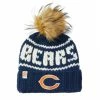 Sh*t That I Knit Women's Sh*t That I Knit Navy Chicago Bears Custom Logo Cuffed Knit Hat With Pom
