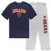 Men's Concepts Sport Navy/Heather Gray Chicago Bears Big & Tall T-Shirt & Pants Sleep Set